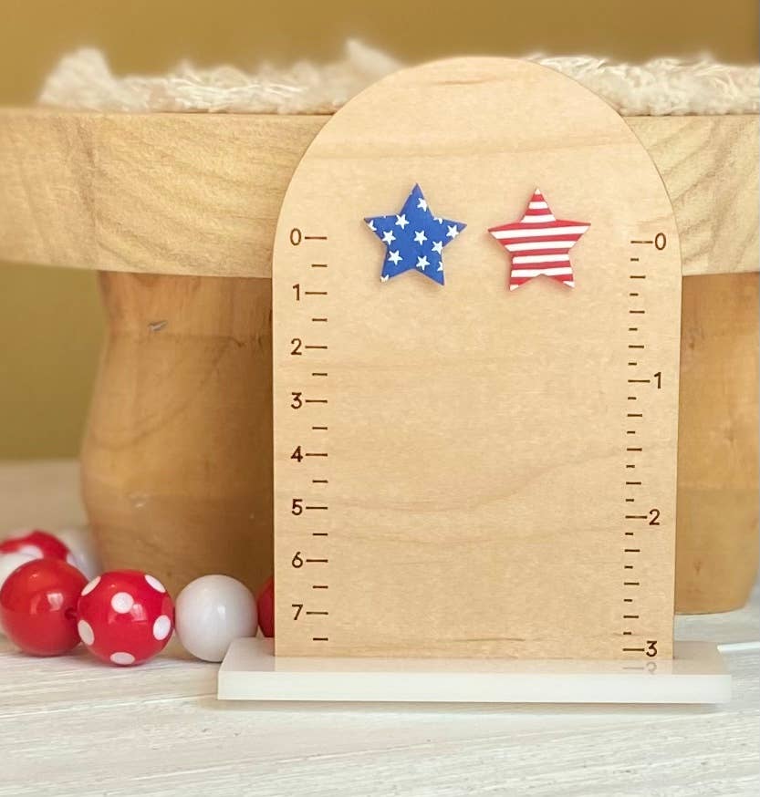 Red, White & Blue Clay Earrings