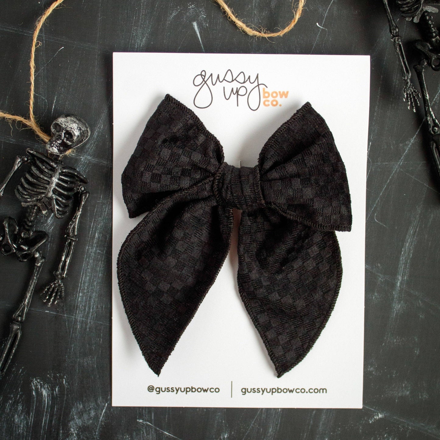 Black Velvet Whimsy Bow