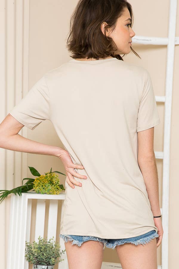 SUPER SOFT BASIC SOLID SHORT SLEEVE TOP