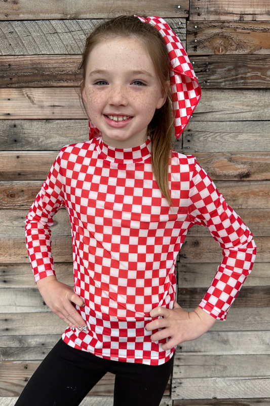 Pep Rally Mesh Top Red Kids