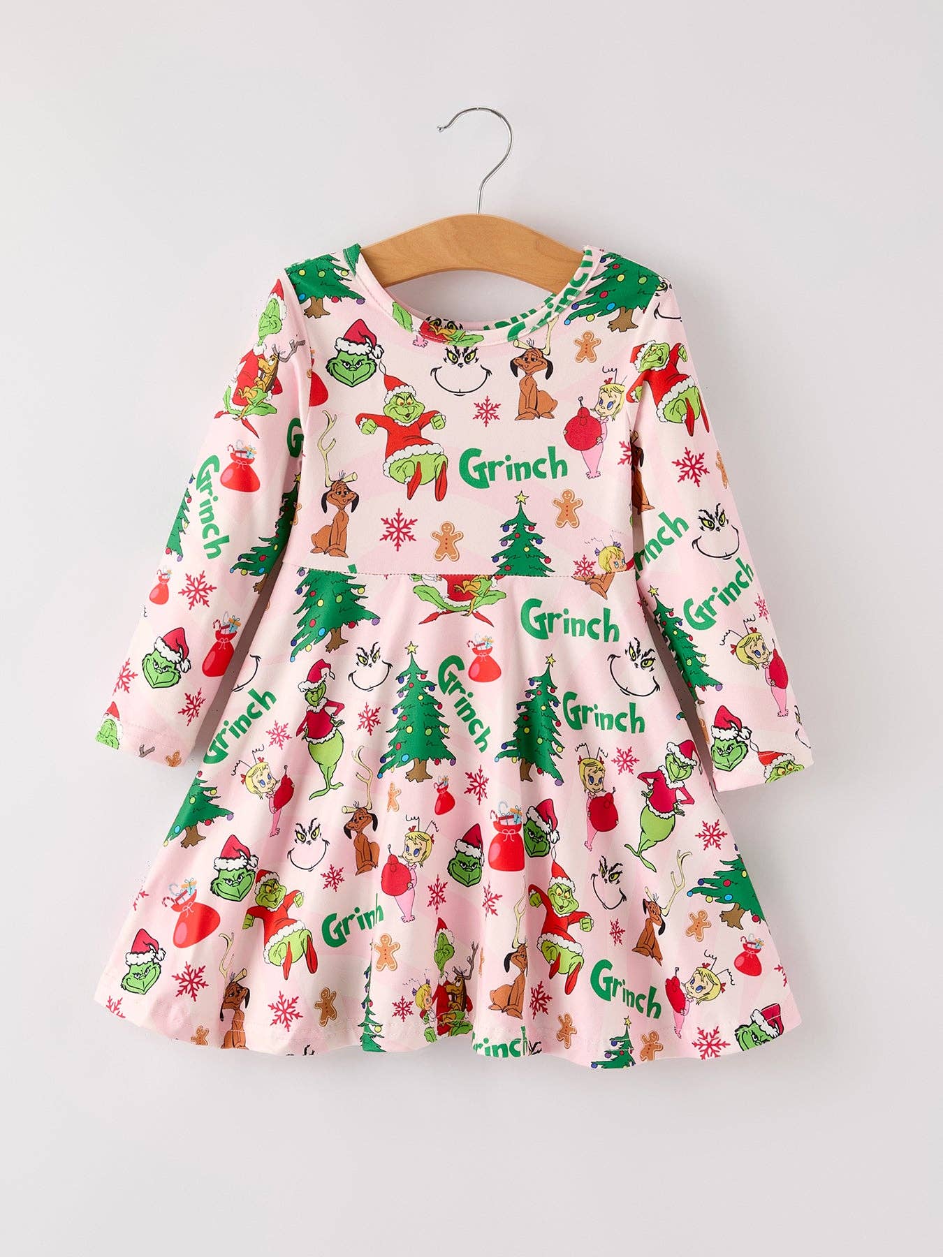 Winter Christmas Character Print Girls Dress 8/9 Winter Christmas Character Print Girls Dress 8/9