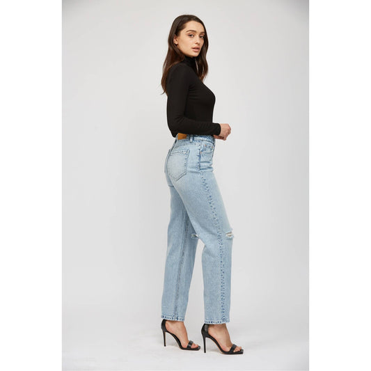 High Rise - Straight Leg Jeans