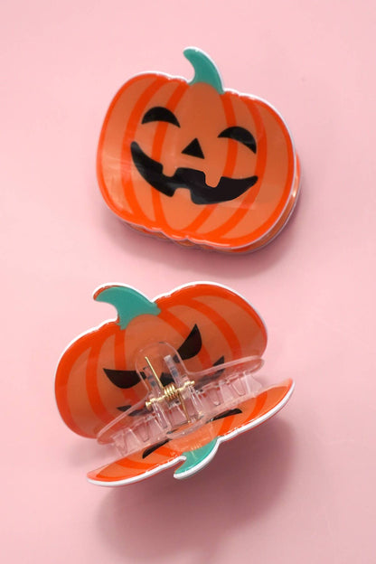 Halloween Pumpkin Hair Claw Clips