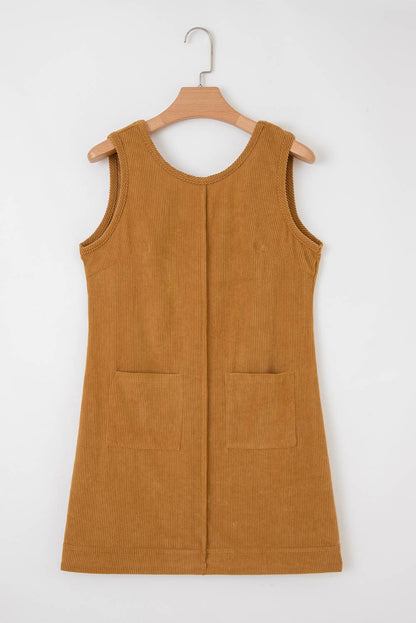 Corduroy Pocket Mini Dress