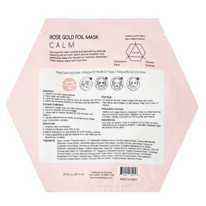 Rose Gold Foil Face Mask