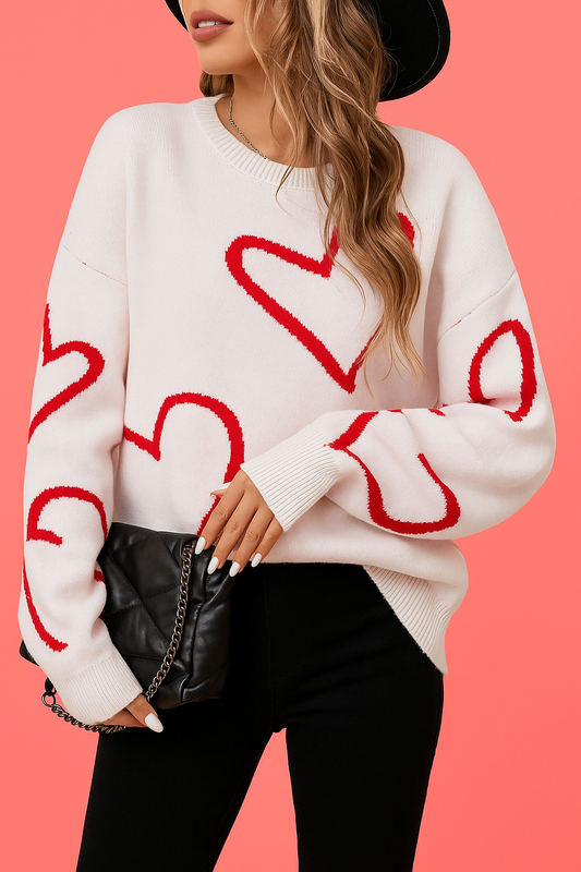 Retro Heart Sweater