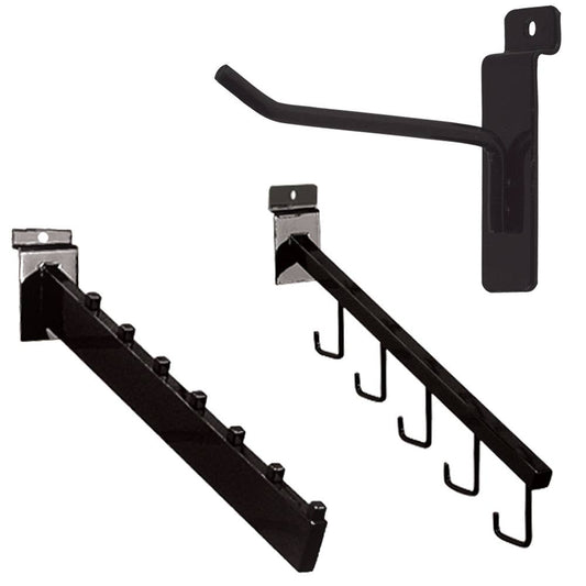 Black Slatwall Hook Variety Pack - Pack of 9