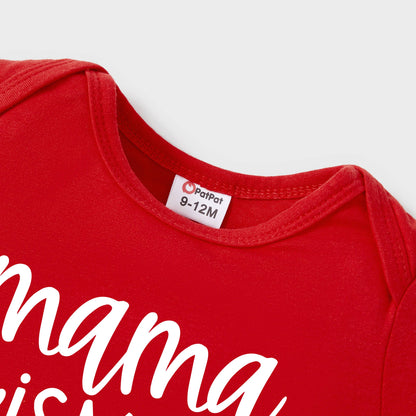 Valentine's Day Mommy and Me Cotton Letter Short-sleeve Top