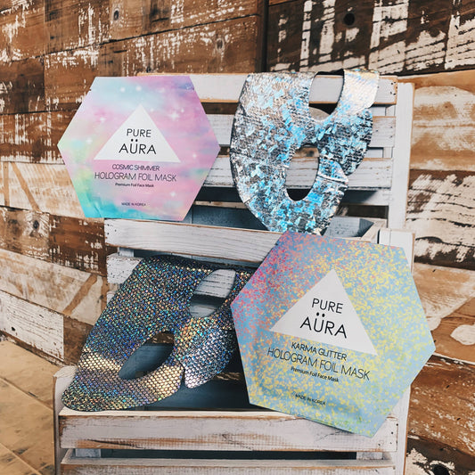 Holographic Foil Charcoal Face Mask