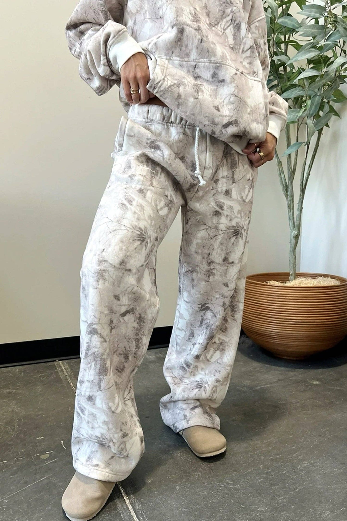 Light Grey Light Woodland Camo Classic Hoodie and Sweatpants Set
