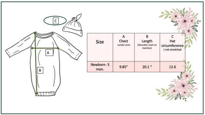 Infant Brown Teddy Bear Baby Gown
