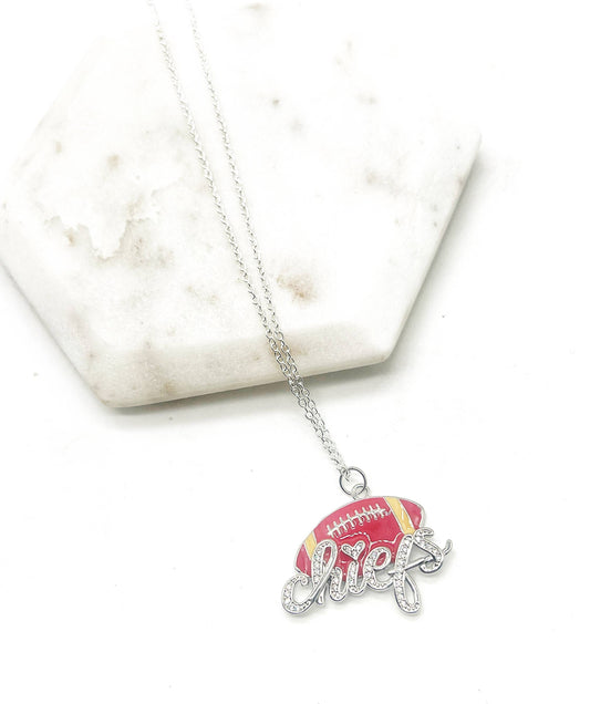 Chiefs Bling Statement Charm Necklace