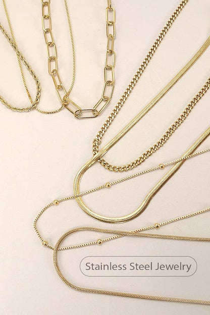 STAINLESS STEEL WATERPROOF TARNISH FREE NECKLACE