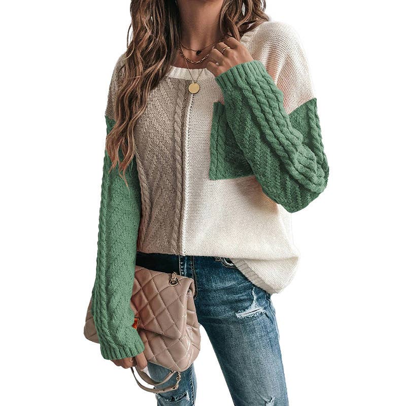 Color Block Knit sweater