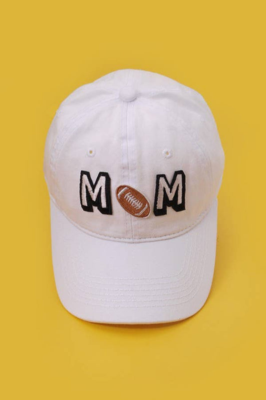 Game Day Mom Football Washed Baseball Cap