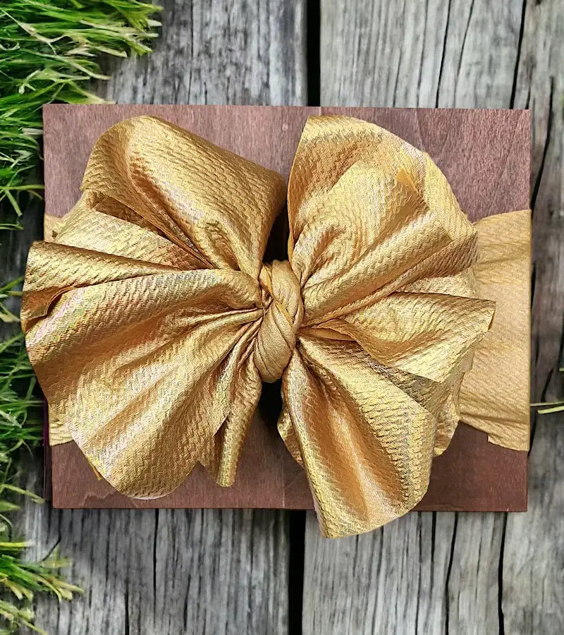 Metallic Big Tassel Printed Baby Fashion Headband