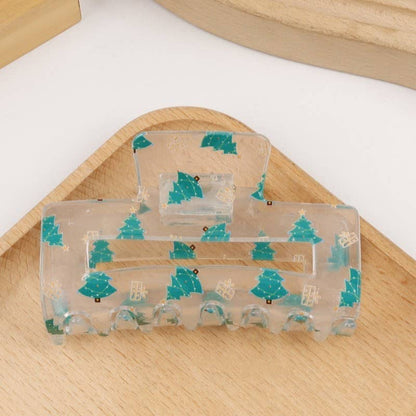 Santa & Christmas Tree Hair Claw Clips