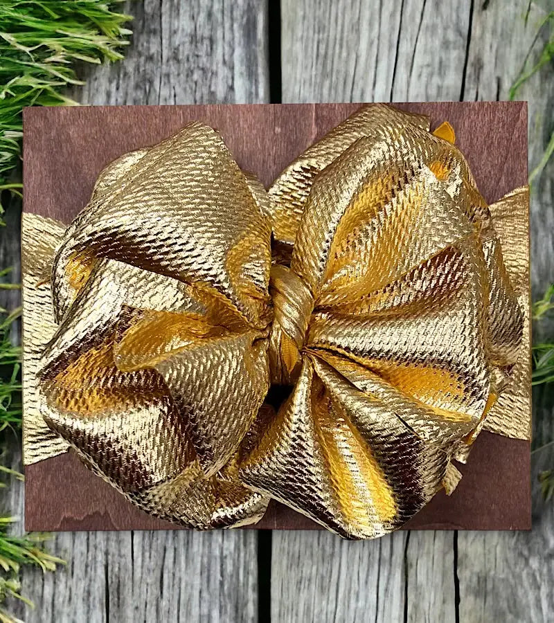 Metallic Big Tassel Printed Baby Fashion Headband