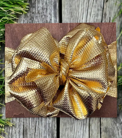 Metallic Big Tassel Printed Baby Fashion Headband