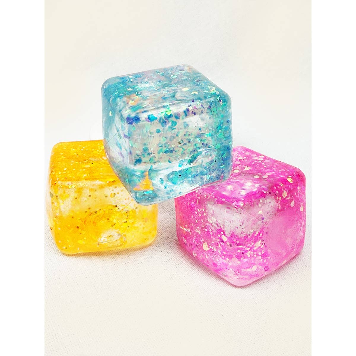 Glitter Ice Cube Squishy Fidget Toy