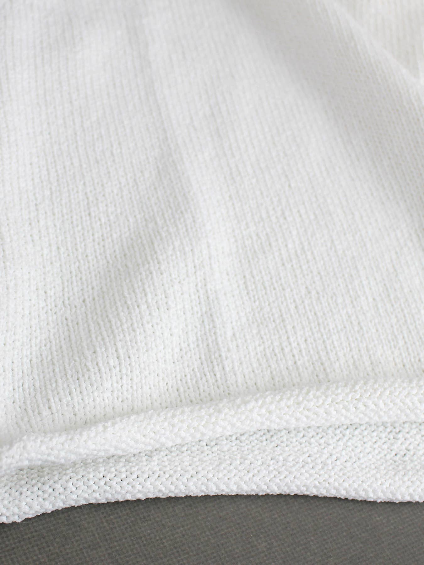 Knit crop top crew-neck tank top