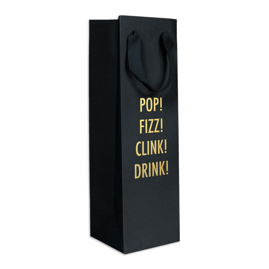 Pop Fizz - Wine Bag (Black)