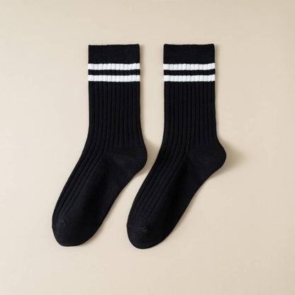 WOMAN STRIPE HALF CREW THROWBACK COTTON SOCKS