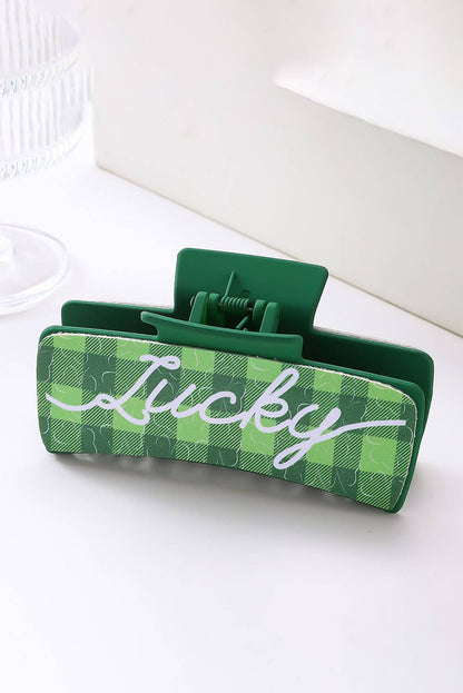 Plaid Lucky Pattern Claw Clip