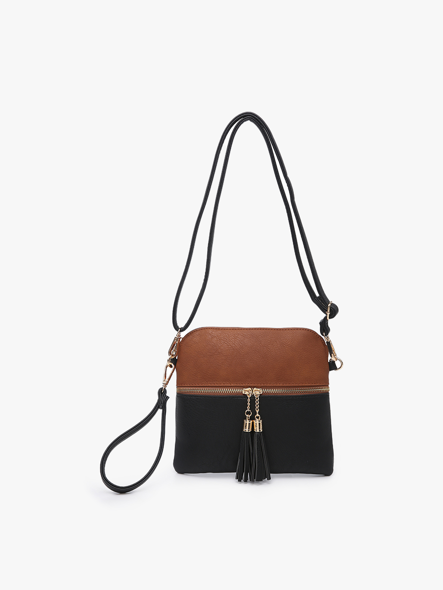 Tara Double Zip Crossbody Bag/Wristlet