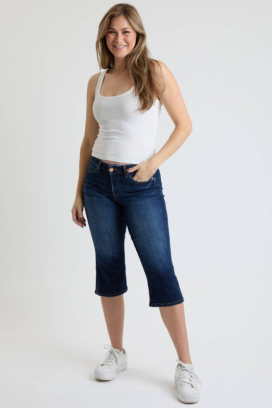 High Rise Premium Stretch Essential Capri