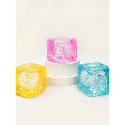 Glitter Ice Cube Squishy Fidget Toy
