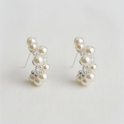 Elegant Pearl and Gemstone Drop Earrings