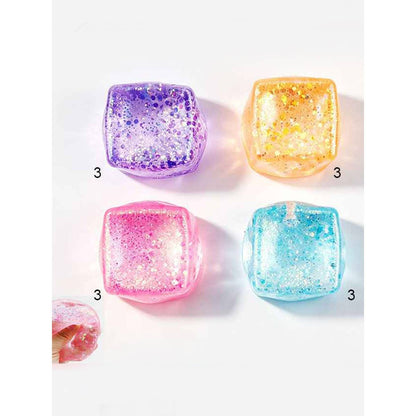 Glitter Ice Cube Squishy Fidget Toy