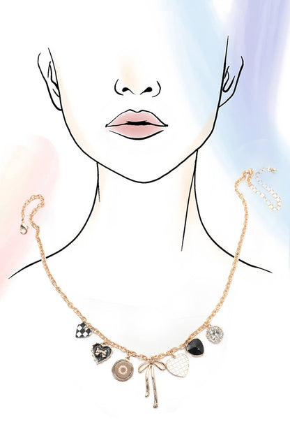 Mixed Charm Gold-Plated Necklace