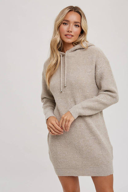 CHUNKY WAFFLE HOODIE TUNIC
