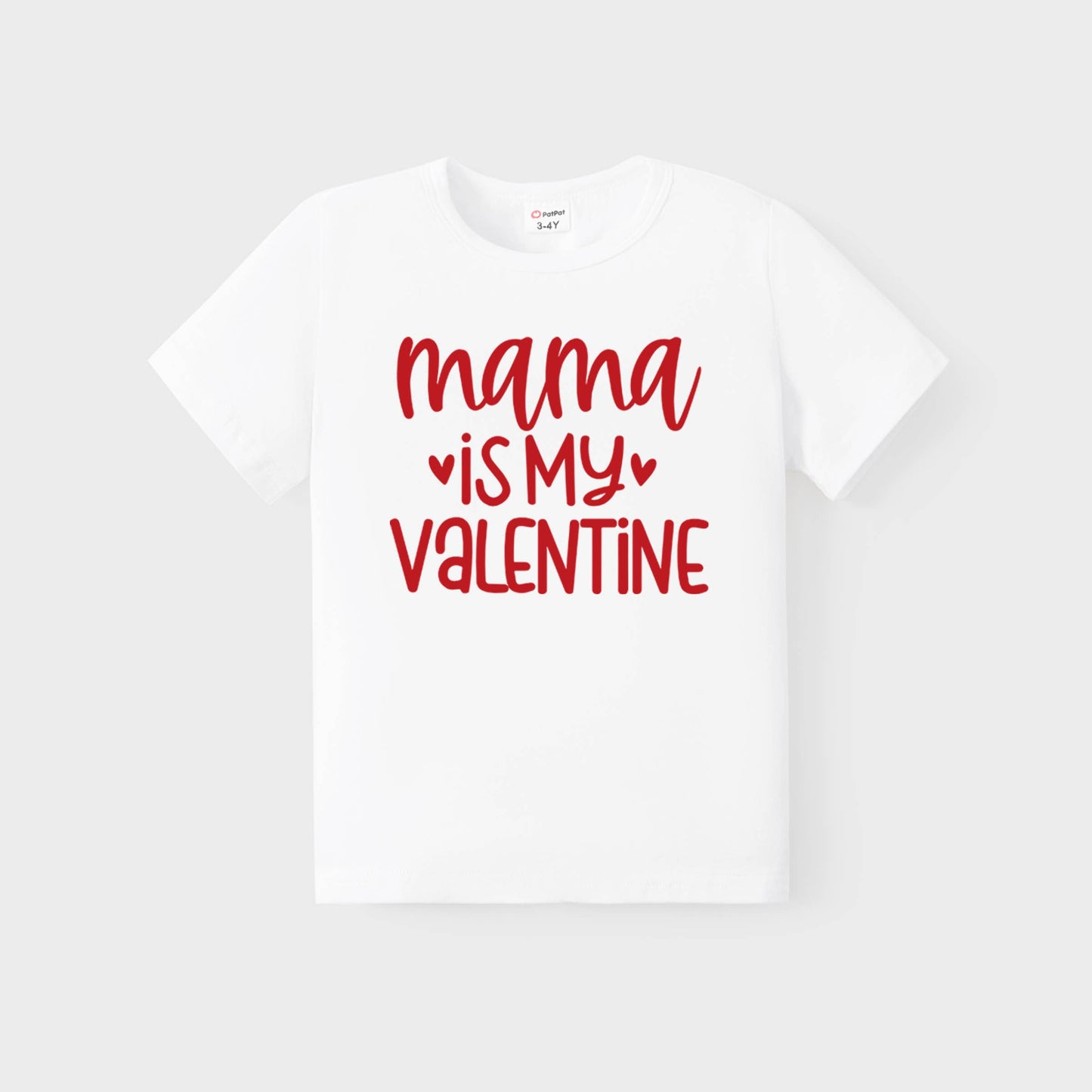 Valentine's Day Mommy and Me Cotton Letter Short-sleeve Top