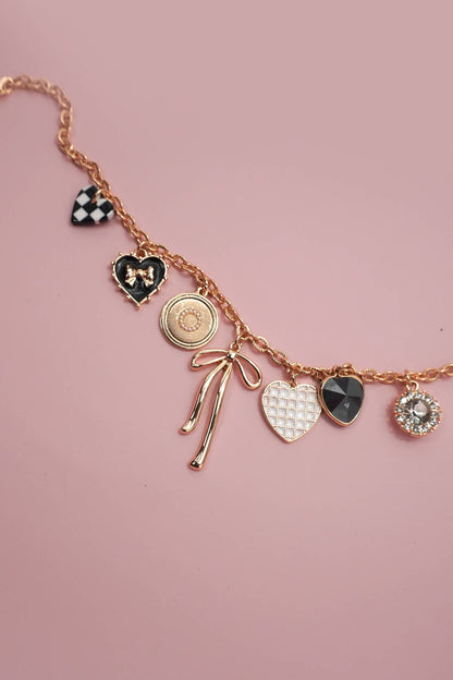 Mixed Charm Gold-Plated Necklace