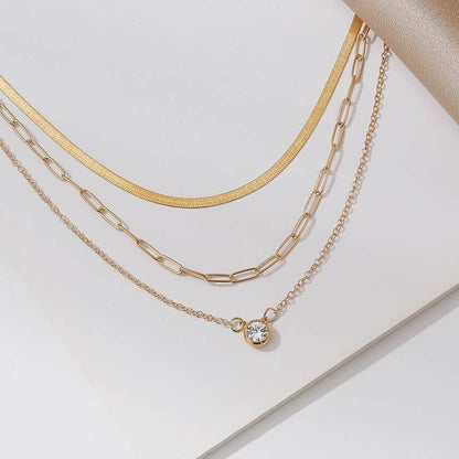 18K STAINLESS STEEL TARNISH FREE LAYERED NECK