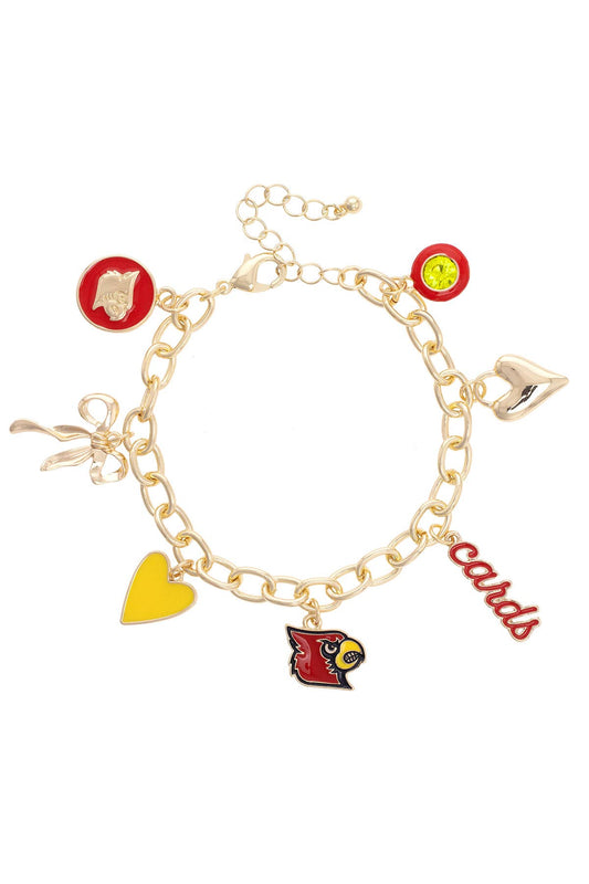 Cardinals Enamel Icons Charm Bracelet