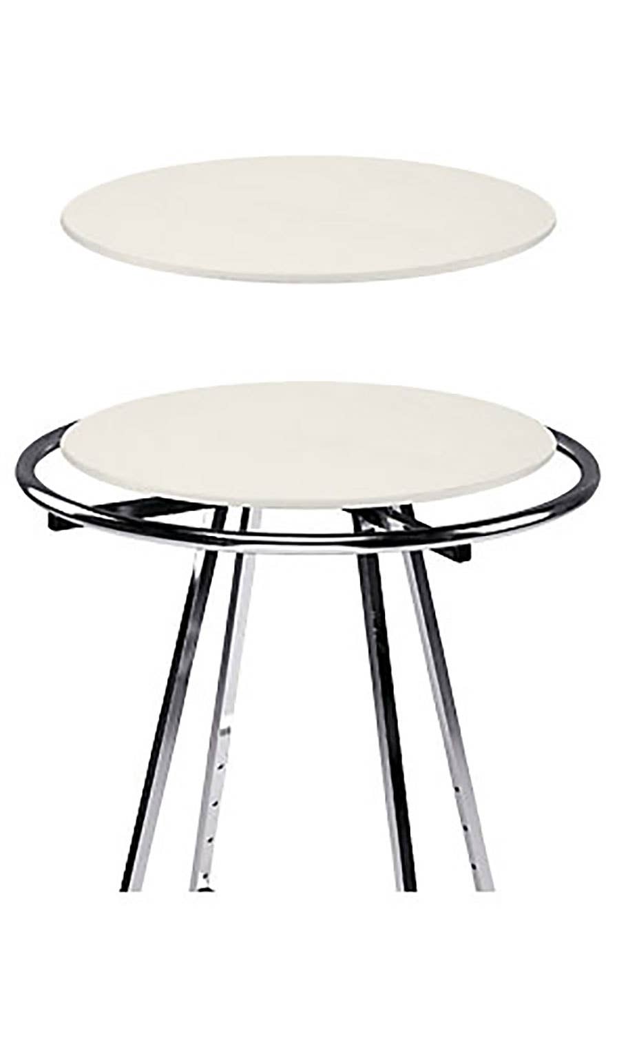 Ivory Wood Topper For Round Clothing Racks