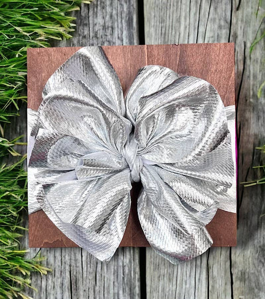 Metallic Big Tassel Printed Fashion Headband