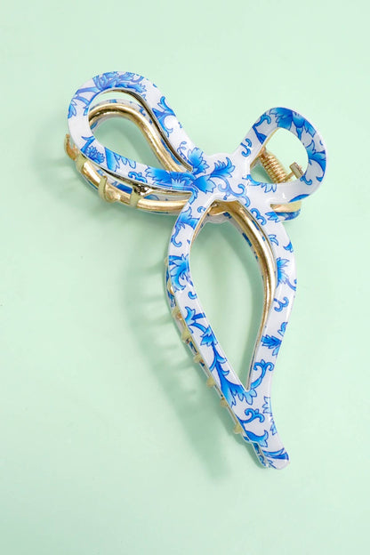 JUMBO CELLULOSE CASTING BOW HAIR CLAW CLIPS | 40H759