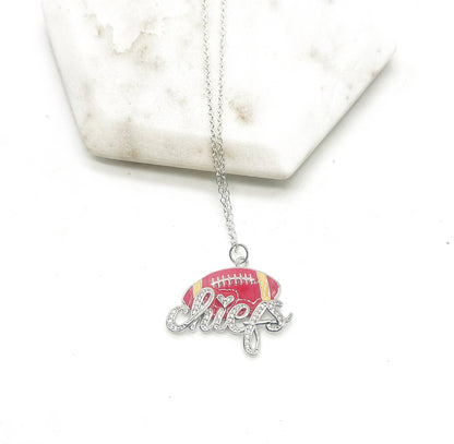 Chiefs Bling Statement Charm Necklace
