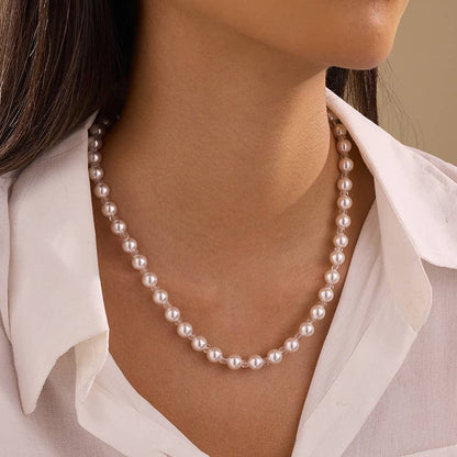 Rainbow Natural Stone & Pearl Beaded Necklace