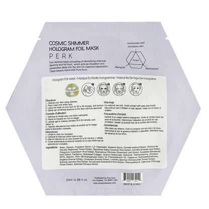 Holographic Foil Charcoal Face Mask