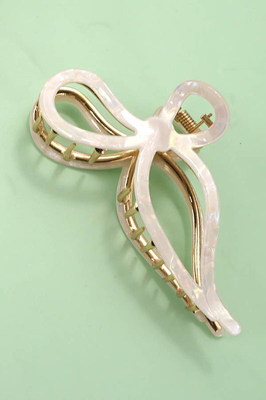 Cellulose Casting Bow Hair Claw Clips