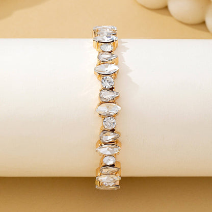Crystal Gold-Tone Stretch Statement Bracelet | 80B1786