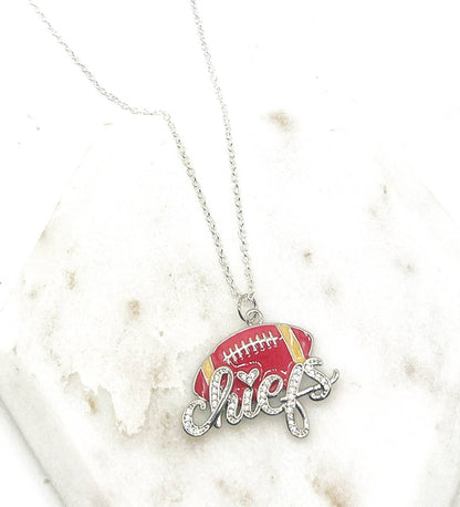 Chiefs Bling Statement Charm Necklace
