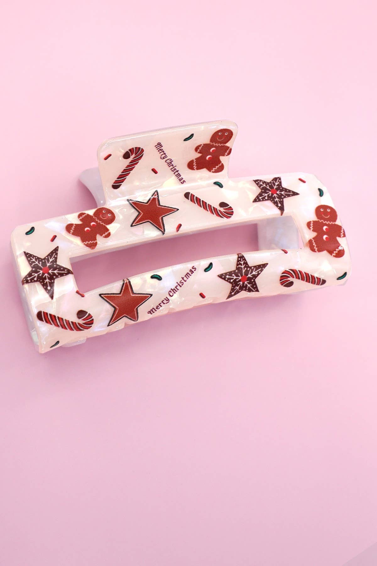 CHRISTMAS TREE SANTA HOLIDAY HAIR CLAW