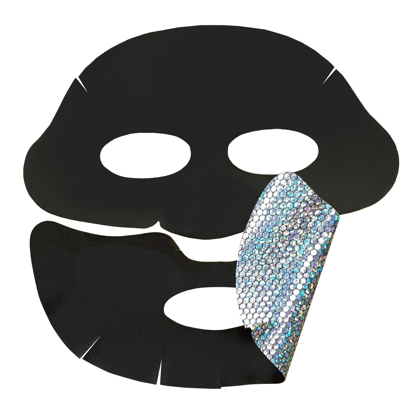 Holographic Foil Charcoal Face Mask